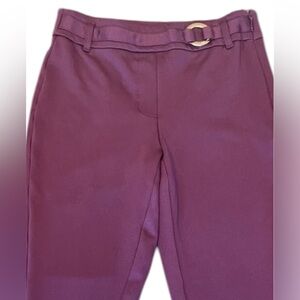 Michael Kors Dark Maroon Straight Leg Pants Size Small